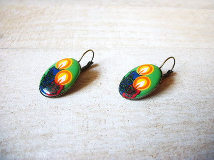 German Limoge Stone Christmas Earrings 62120