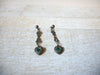 Victorian Green Rhinestone Earrings 61520