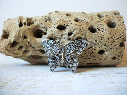 Vintage Rhinestone Butterfly Brooch 61320