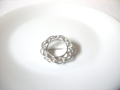 Vintage SARAH COV Clear Rhinestone Brooch Pin 121720