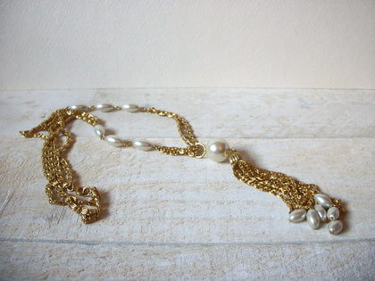 Vintage Tassel Pearl Necklace 61120