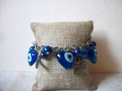 Hand Made Blue Heart Glass Bracelet 62120