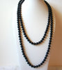 Vintage Black Glass Necklace 62920