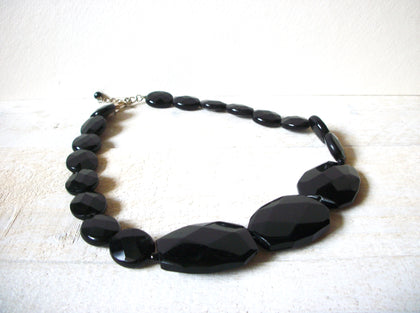 Vintage White House Black Market Black Glass Nuggets Necklace 62820