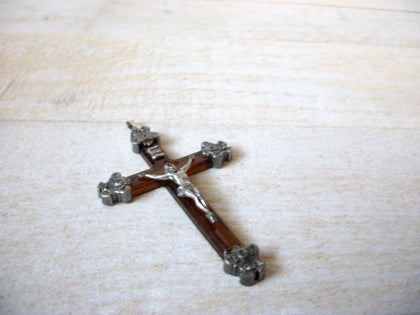 Vintage Tortoiseshell Crucifix Pendant 63020