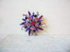 Retro Purple Pink Fuchsia Rhinestones Brooch 63020