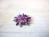 Retro Purple Pink Fuchsia Rhinestones Brooch 63020