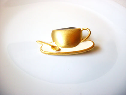 Vintage Cup Of Coffee Espresso Brooch Pin 122020