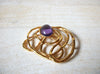 Retro Gold Toned Lilac Purple Brooch 70220