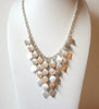 Retro Disco Silver Toned Necklace 70220