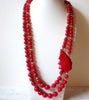 Retro 1970s Red Necklace 70320