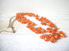 Retro Stamped Orange Drops Long Necklace 70420