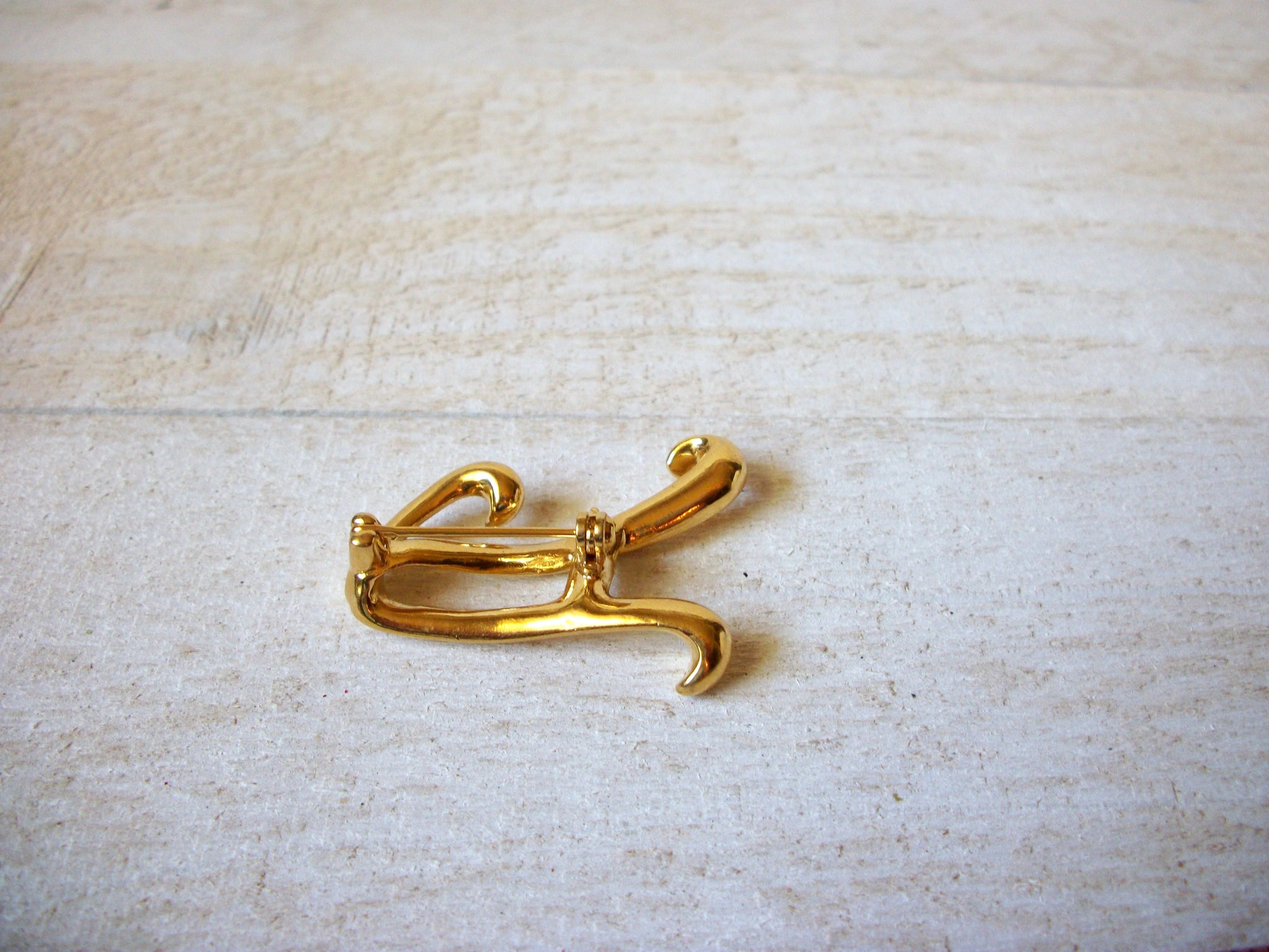 Vintage Gold Toned Initial A Brooch 70520