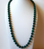 Vintage Green Glass Necklace 71218D