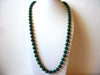 Vintage Green Glass Necklace 71218D