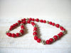 Retro Red Gold Beaded Necklace 70520