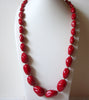 Retro Red Gold Beaded Necklace 70520