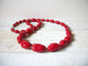 Retro Red Gold Beaded Necklace 70520