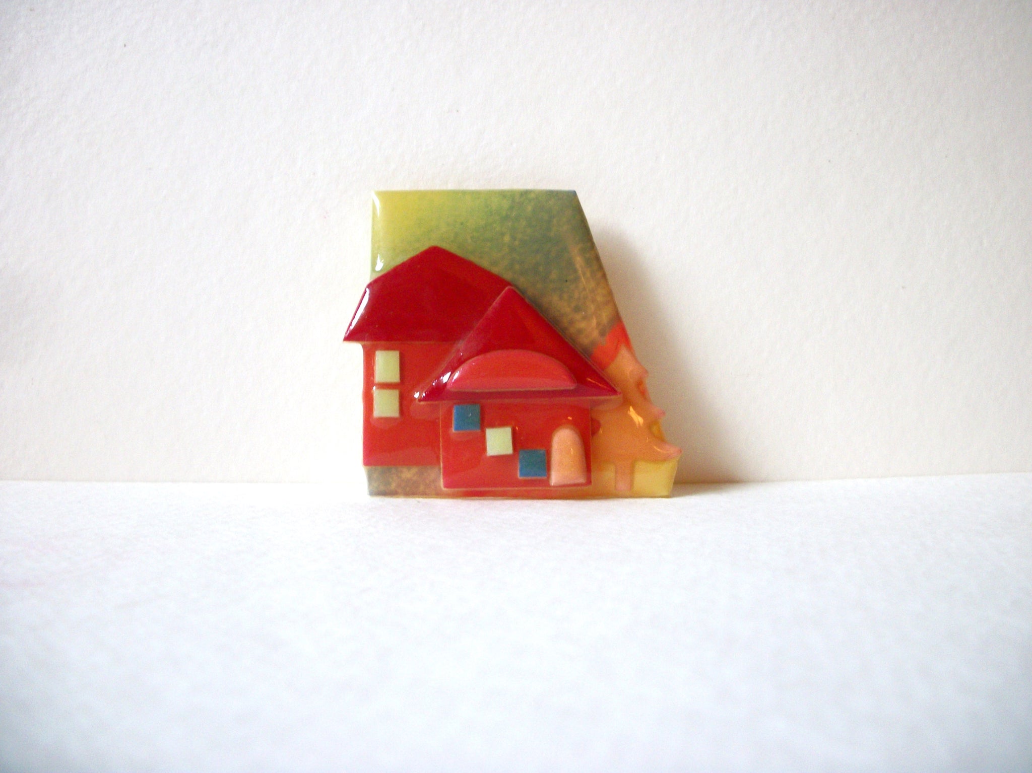 Vintage House Pins By Lucinda. Bold Colors House Pin 71218T