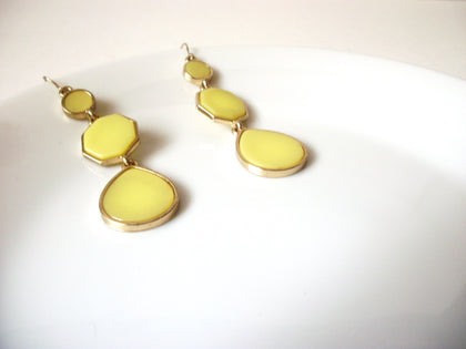 BOHO Bohemian Gold Mustard Frosted Glass Earrings 71218T