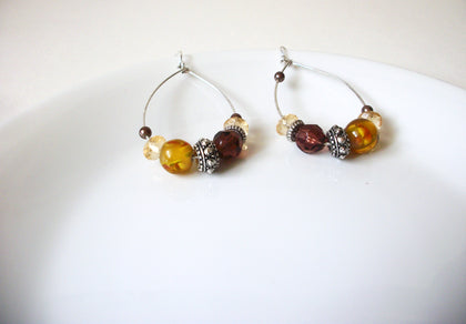 Vintage Czech Glass Earrings 71218T