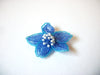 Hand Made Blue Glass Flower Brooch 71218T