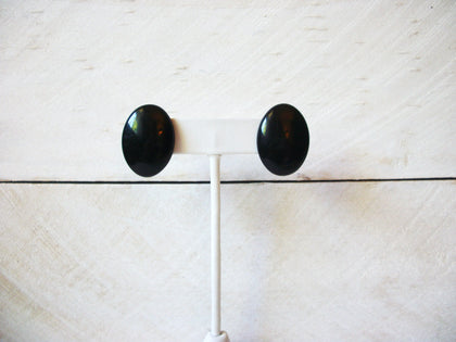Retro 1970s Black Earrings 70720
