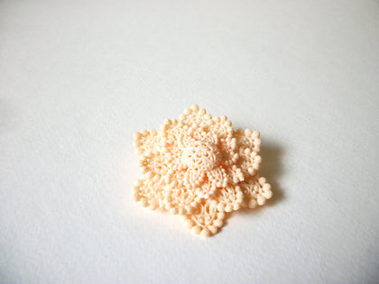 Vintage Pale Coral Old Plastic Brooch 70820
