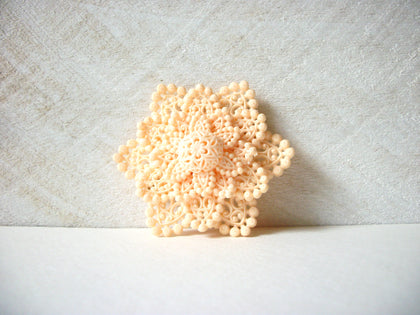 Vintage Pale Coral Old Plastic Brooch 70820