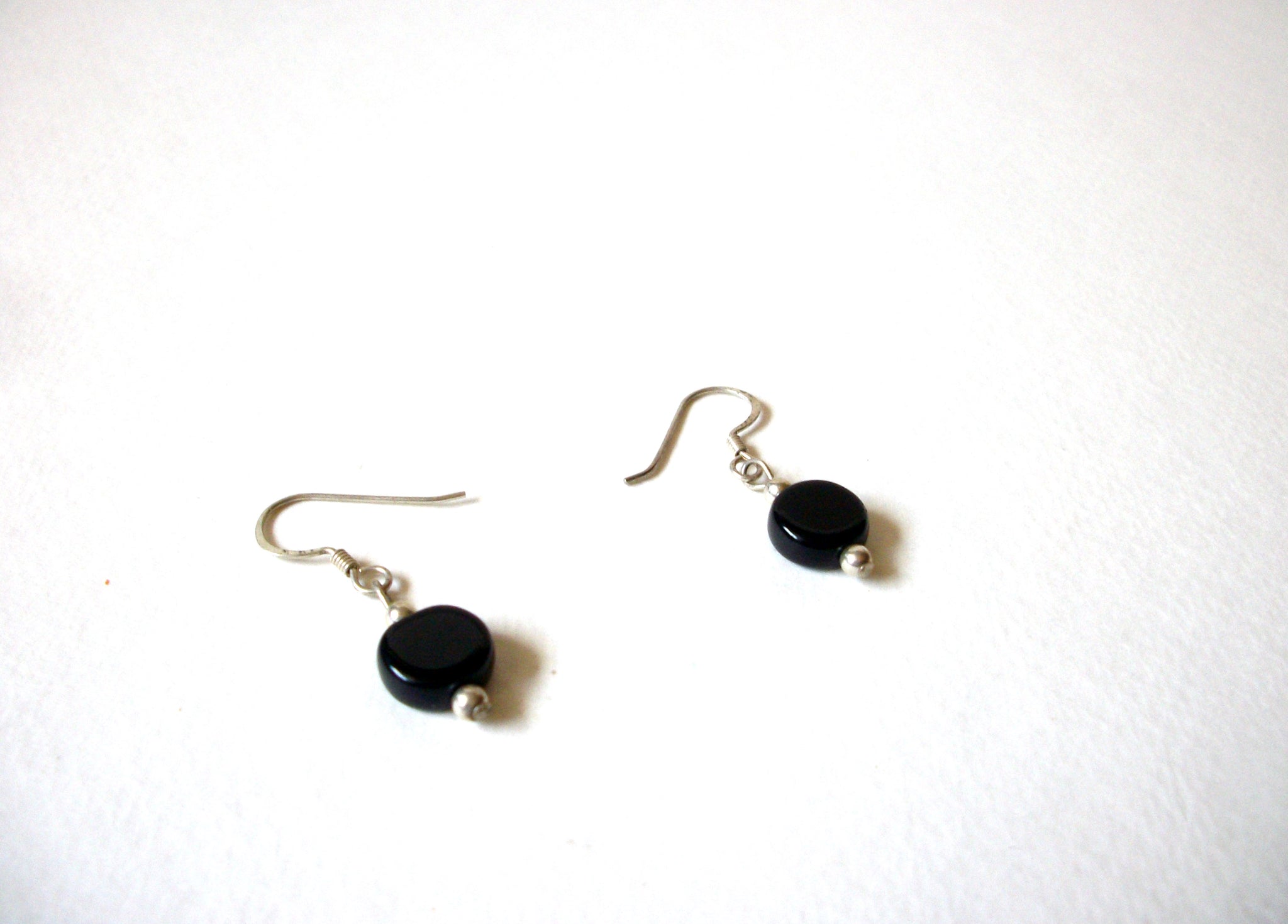 Retro Black Glass Earrings 70820