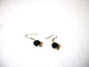 Retro Black Glass Earrings 70820