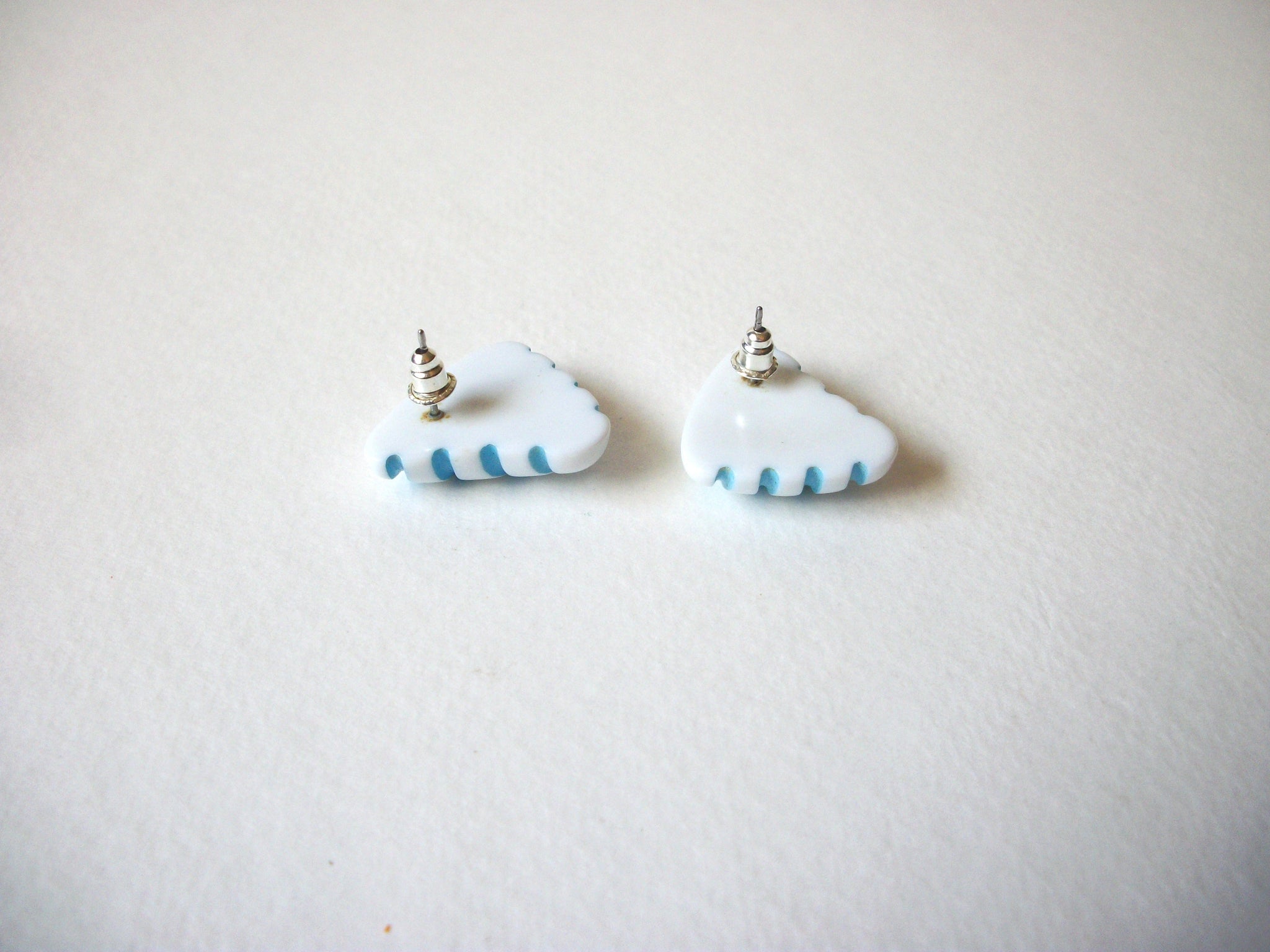 Retro White Blue Earrings 70820