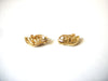 Vintage 1960s Gold Glitter Olive Earrings 70820