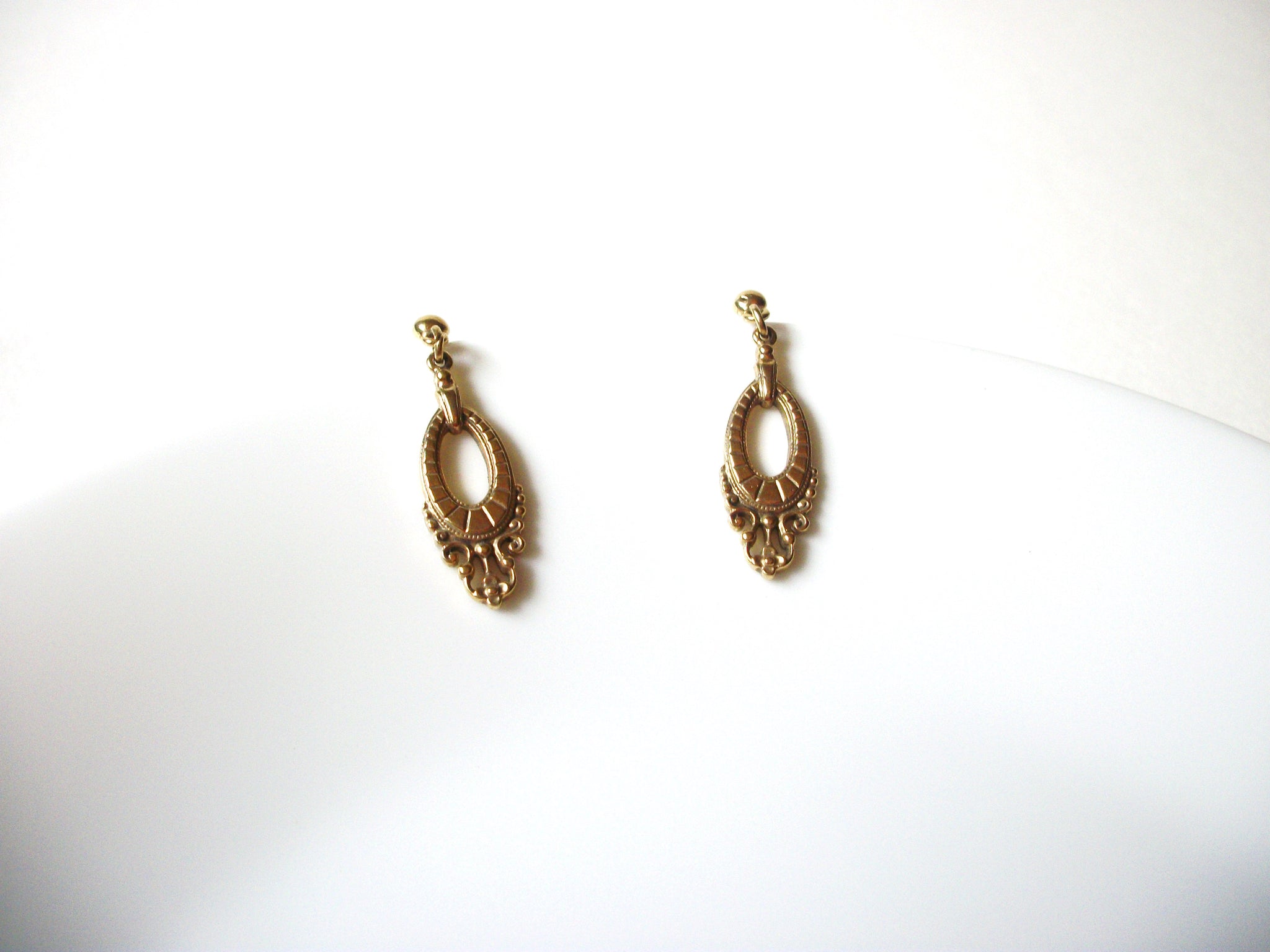 Vintage Bohemian Gold Toned Earrings 71020