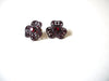 Vintage Victorian Bllod Red Rhinestones Earrings 71020