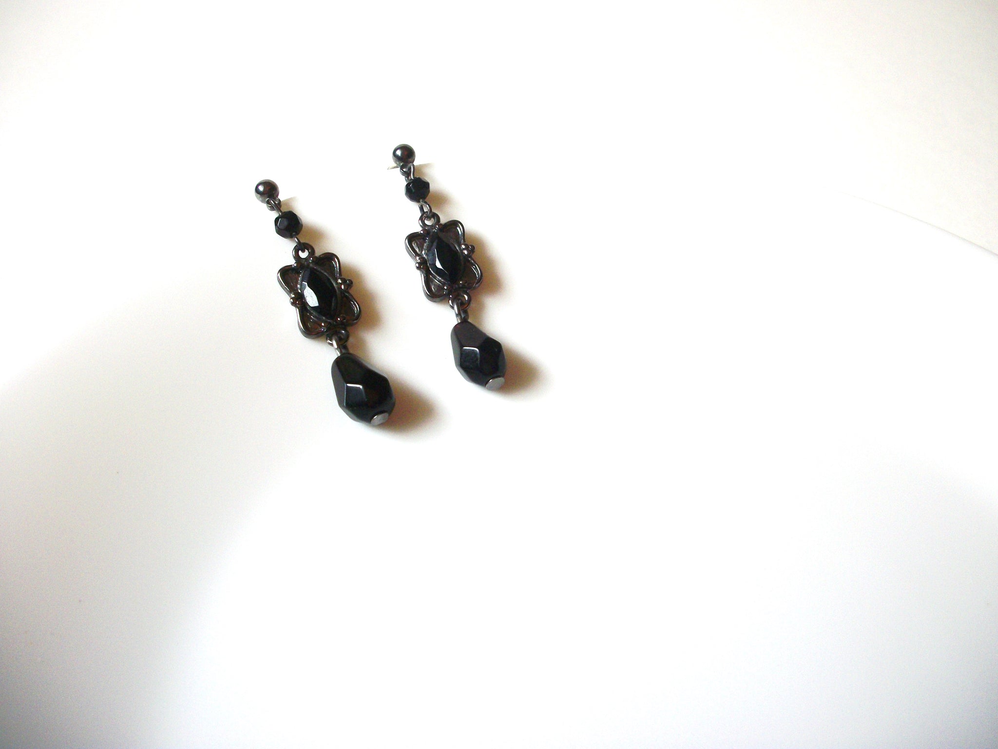 Bohemian Black  Czech Glass Earrings 71020