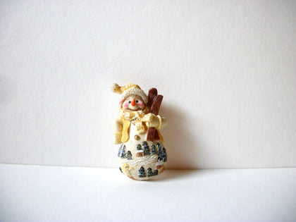 Vintage Snowman Brooch 71020