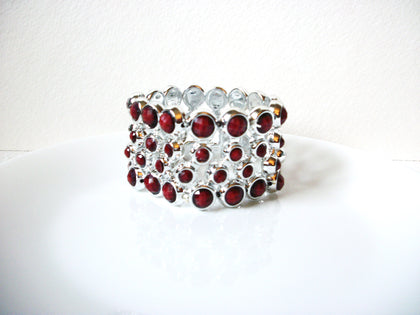 Retro Silver Red Chunky Bracelet 101020