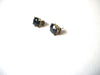 Vintage Black Glass Earrings 71020