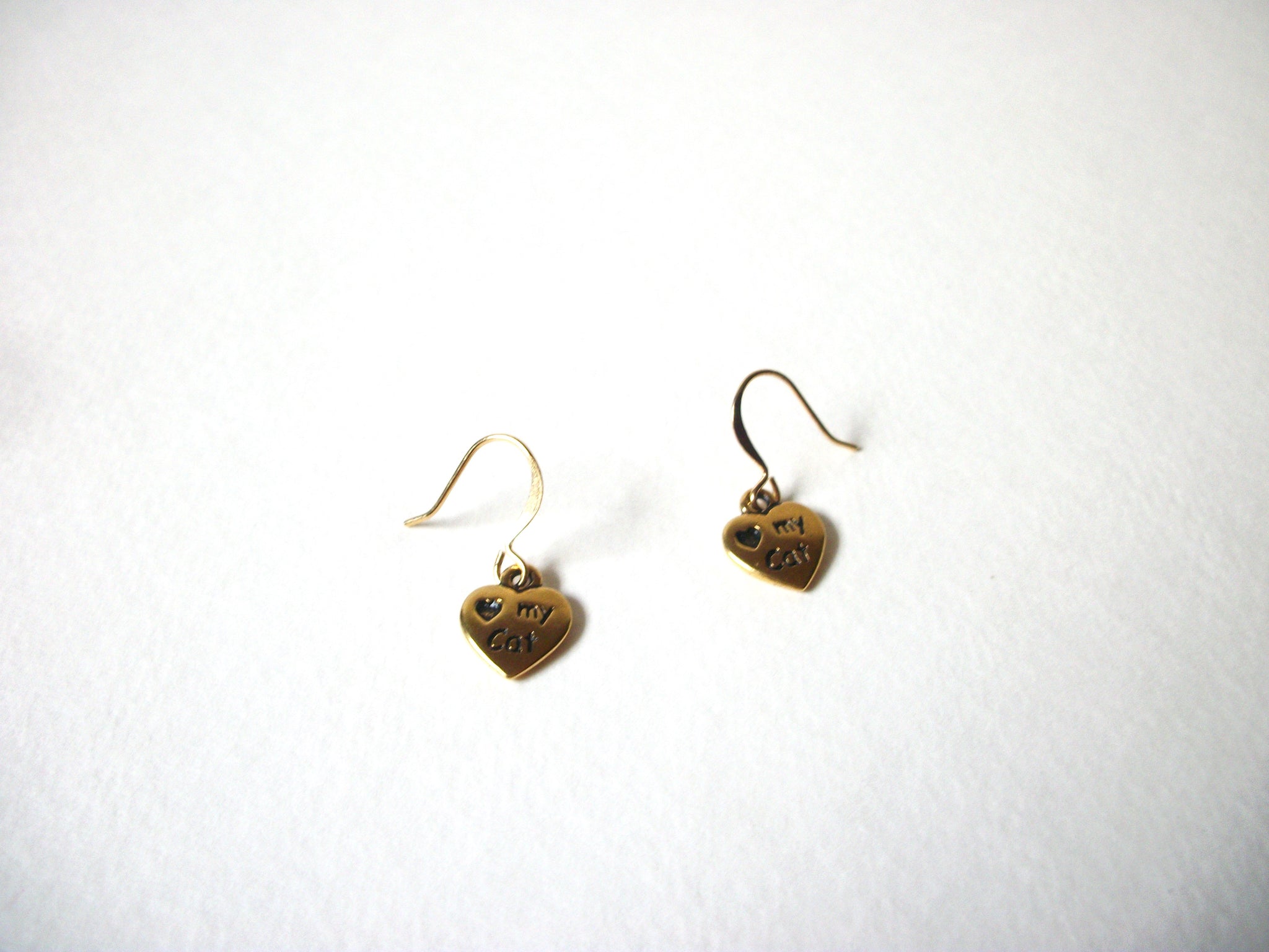 Vintage Love My Cat Earrings 71020