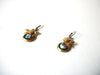 Vintage Brass  Aurora Borelias Rhinestone Earrings 71020