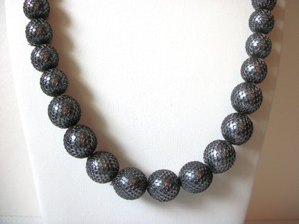 Vintage Gray Silver Necklace 101020