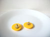Retro Yellow Earrings 101020 AS IS