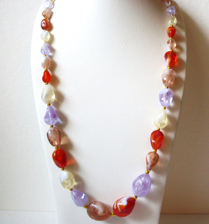 Retro Colorful Lucite Necklace 101020