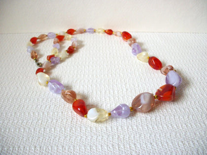 Retro Colorful Lucite Necklace 101020