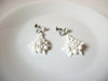 Vintage Milk Glass Earrings 101020