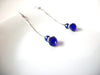 Cobalt Glass Dangle Earrings 71120