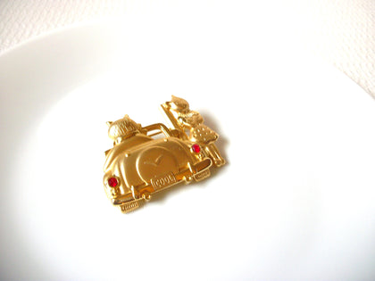 JJ Stamped Cats Brooch Pin 101020