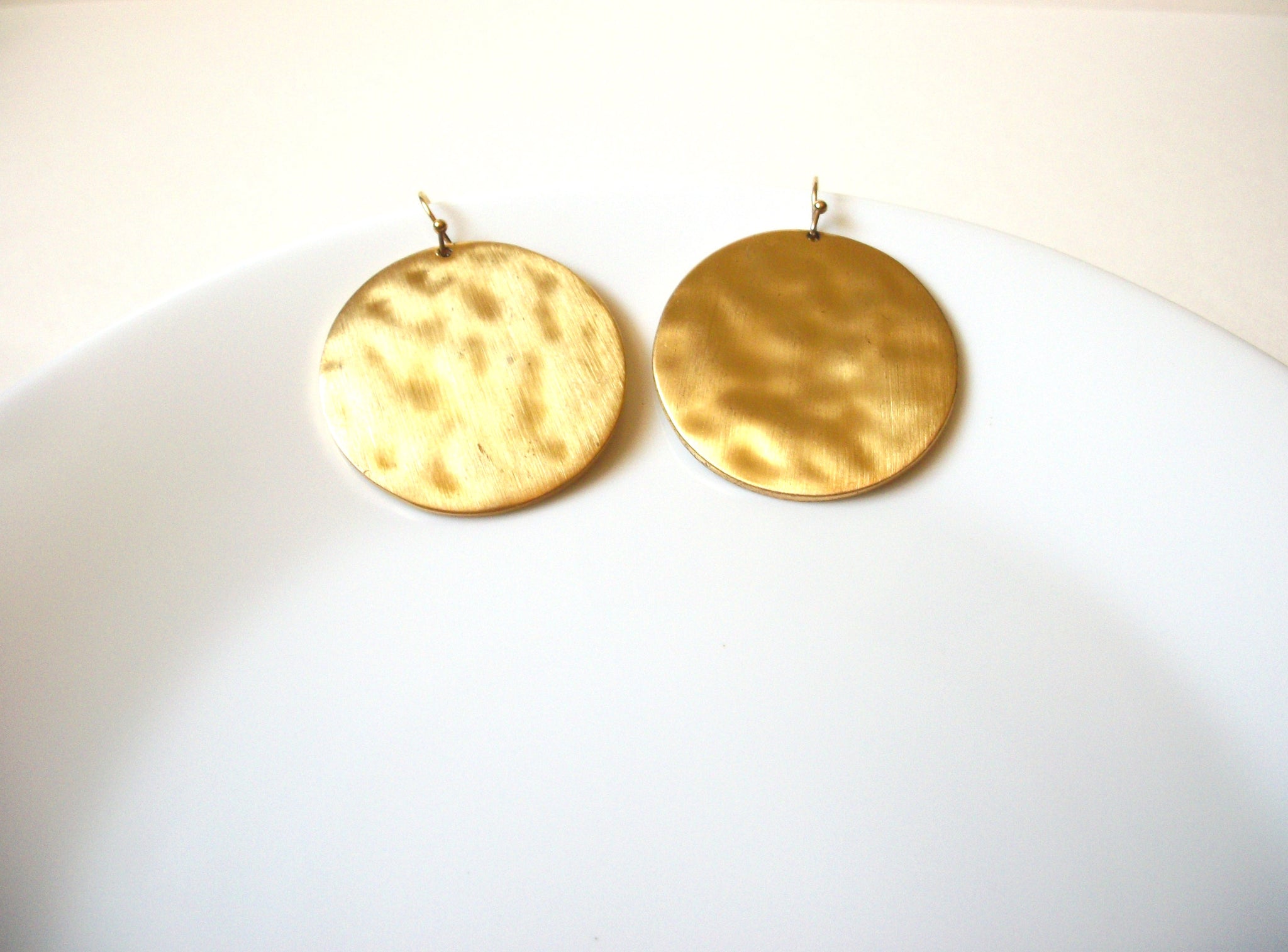 African Hammered Disc Earrings 71120