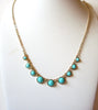 Retro Gold Blue Necklace 71120